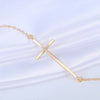 Unique Religious Curved Cross Charm Bracelet
