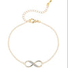 Women Men Friendship Bracelets, 2015 Hot Bracelet 18K Gold Silver CZ Infinity Bracelets