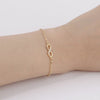 Women Men Friendship Bracelets, 2015 Hot Bracelet 18K Gold Silver CZ Infinity Bracelets